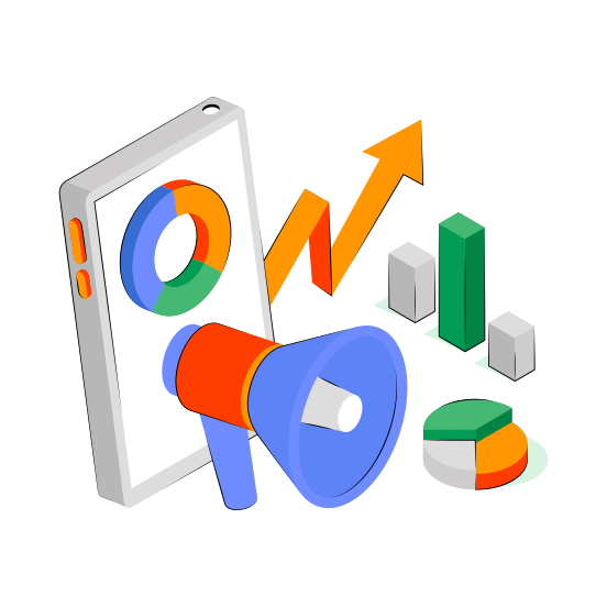 Mobile Business Marketing, Business Publicity, Business Campaign, Online Marketing, Digital Marketing  illustration