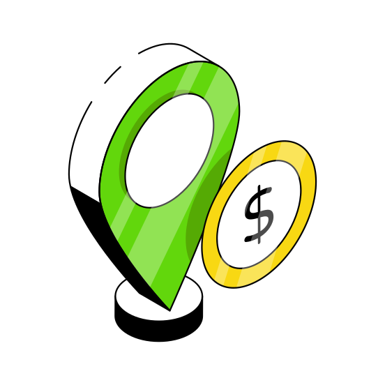 Bank Location, Financial Location, Direction, Gps, Navigation,  illustration