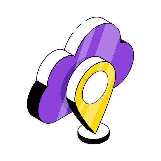 Cloud Location, Cloud Direction, Cloud Gps, Navigation, Geolocation,  illustration