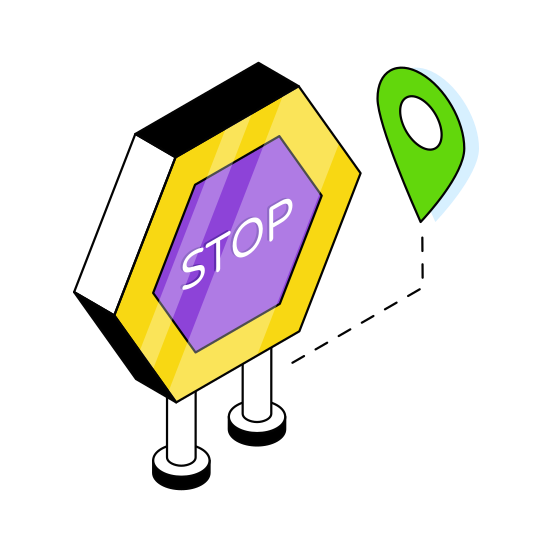 Direction Board, Stop Board Location, Signboard, Info Board, Guideboard  illustration