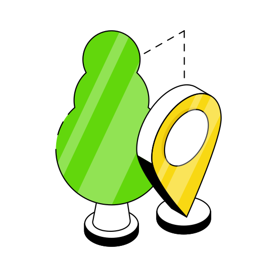 Forest Location, Direction, Gps, Navigation, Geolocation  illustration