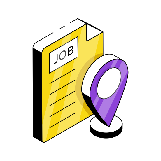 Job Location, Direction, Gps, Navigation, Geolocation  illustration