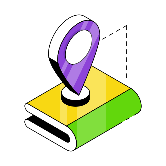 Library Navigation, Library Location, Library Direction, Gps, Destination,  illustration