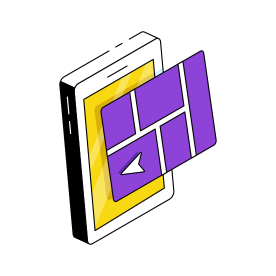 Mobile Map, Mobile Location, Mobile Direction, Gps, Mobile Navigation,  illustration