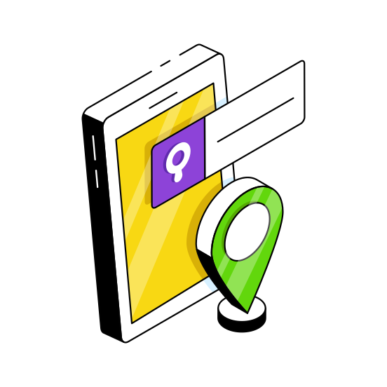 Mobile Map, Search Mobile Location, Mobile Direction, Gps, Mobile Navigation,  illustration