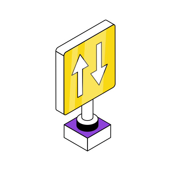 Roadboard, Signboard, Two Way Direction Board, Guideboard, Fingerboard  illustration