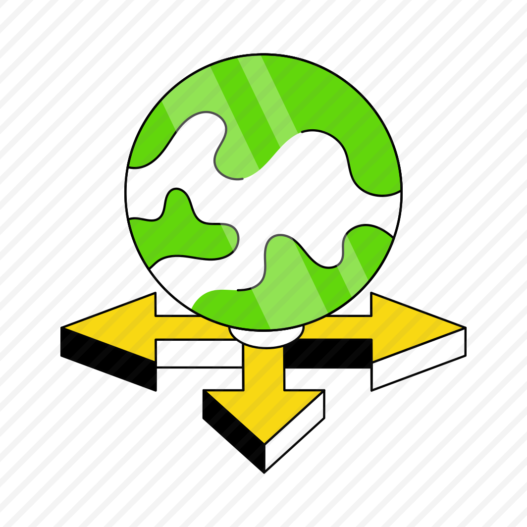 Triple Direction Arrows, Navigation Arrows, Pointing Arrows, Global Arrows, Arrowheads  preview