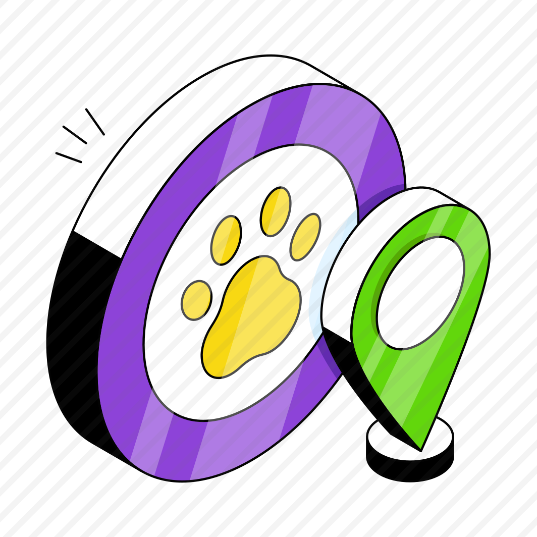 Veterinary Clinic Location, Animal Footprint Direction, Gps, Navigation, Veterinary Clinic Tracking  preview