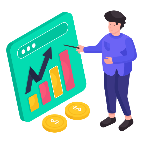 Business Data, Growth Chart, Data Analytics, Web Statistics, Infographic, illustration