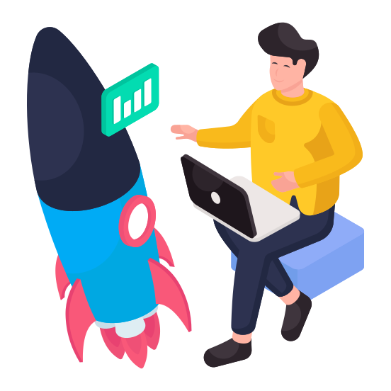 Business Launch, Financial Launch, Financial Startup, Business Startup, Money Launch illustration