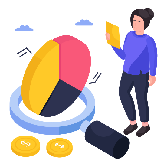 Data Analysis, Infographic, Statistics, Pie Graph, Pie Chart illustration