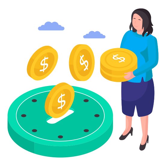 Dollar Coins, Cash Coins, Money Coins, Coin Heap, Currency Coins illustration