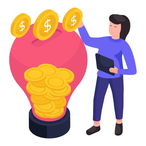 Financial Idea, Financial Innovation, Business Idea, Business Innovation, Creative Idea illustration