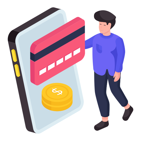 Mobile Card Payment, Epay, Mobile Banking, Ebanking, Mcommerce illustration