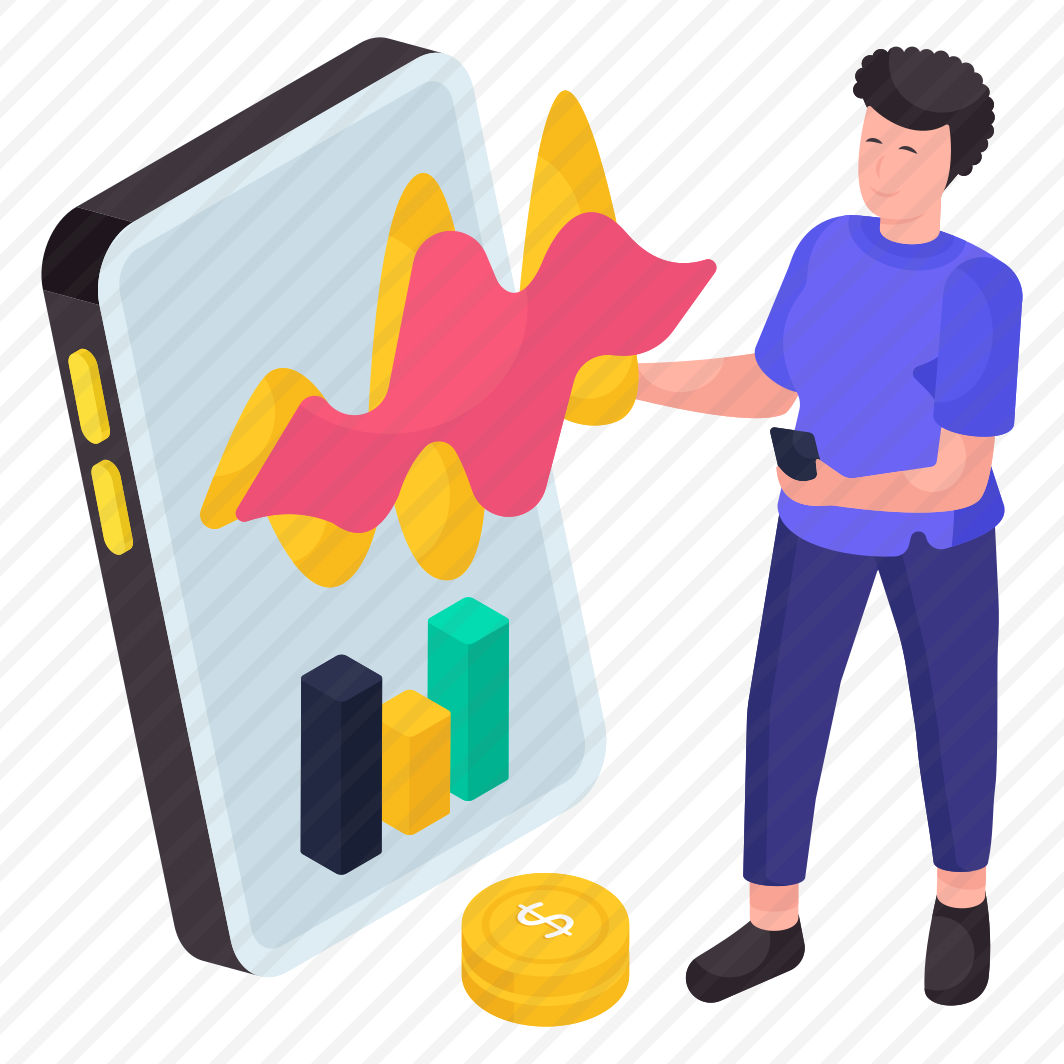 Mobile Chart, Business App, Data Analytics, Mobile Infographic, Mobile Statistics, preview
