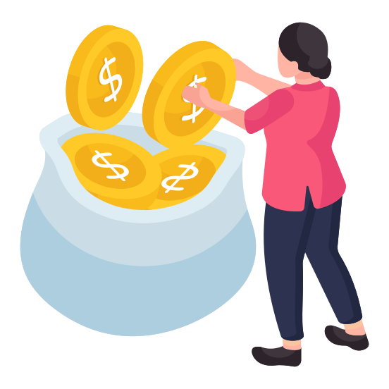 Money Bag, Cash Bag, Coins Bshy, Money Collection, Dollar Bag illustration