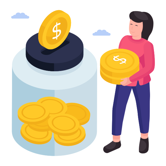 Money Jar, Cash Jar, Coins Jar, Money Collection, Money Box illustration