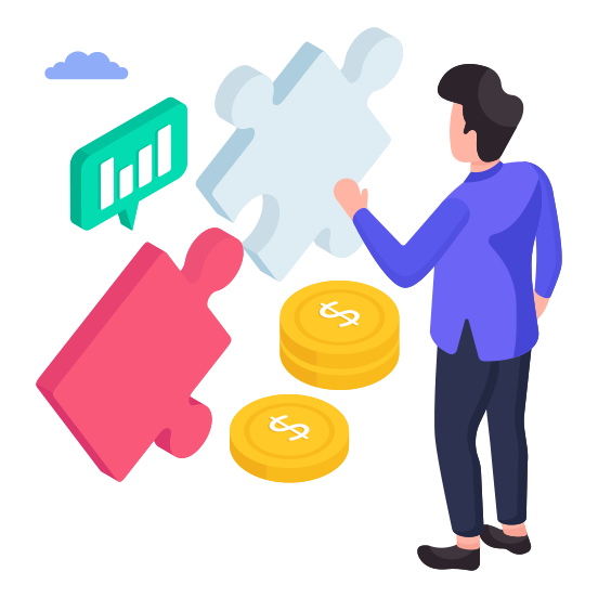 Problem Solving, Jigsaw, Brainteaser, Idea, Innovation illustration