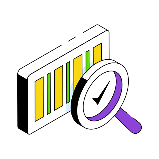 Barcode Tracking, Barcode Analysis, Barcode Scanning, Find Barcode, Search Barcode illustration