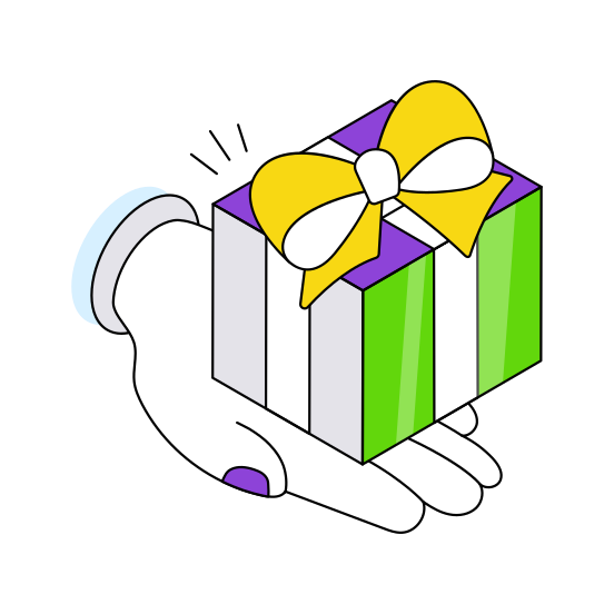 Gift Box, Carton, Wrapped Package, Present, Surprise,  illustration