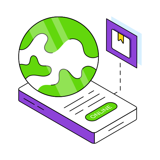 Global Mobile Parcel, Mobile Package, Online Package, Mobile Delivery, Phone Parcel illustration