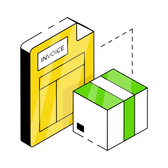Invoice, Bill, Payment Slip, Ecommerce, Logistic Bill,  illustration