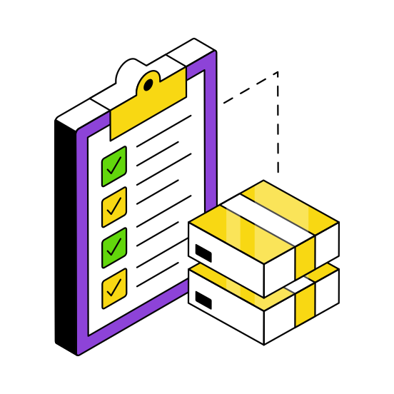Logistic List, Logistic Plan, Checklist, Todo List, Worksheet illustration