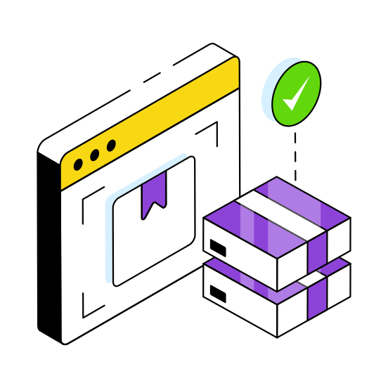 Online Parcel, Online Package, Online Delivery, Online Parcel Order, Logistic Website illustration