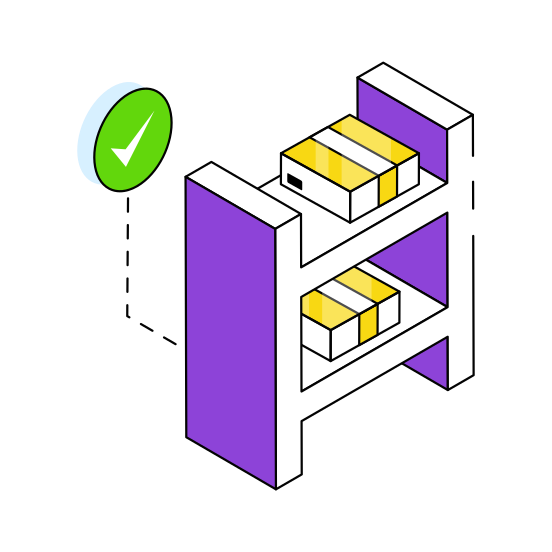 Parcel Racks, Parcel Shelves, Package Racks, Package Shelves, Logistic illustration