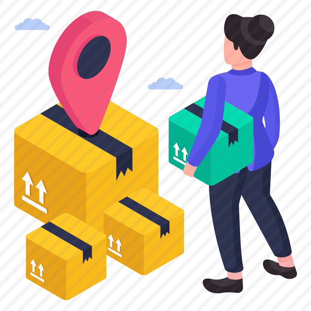 Carton, Package Navigation, Parcel Location, Box, Logistic Delivery preview