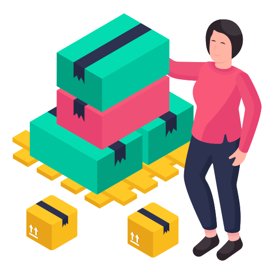 Cartons, Packages, Parcels, Boxes, Logistic Delivery illustration