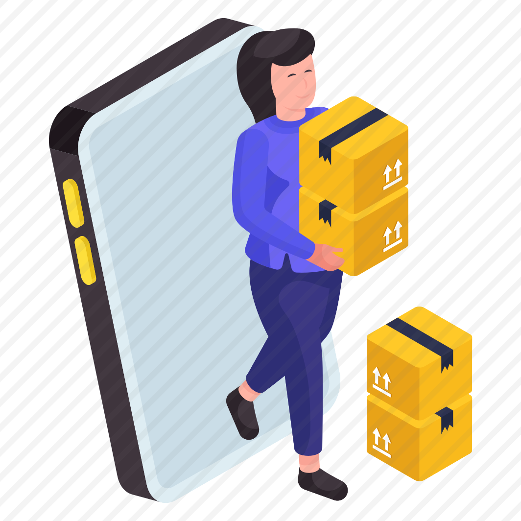 Delivery Guy, Logistic Delivery, Courier Guy, Courier Woman, Parcel Delivery preview