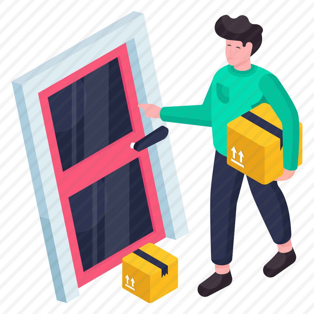 Door Delivery, Home Delivery, Parcel Delivery, Package Delivery, Logistic Delivery, preview