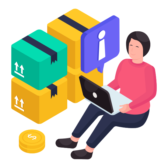 Logistic Info, Logistic Information, Parcel Info, Delivery Info, Information illustration