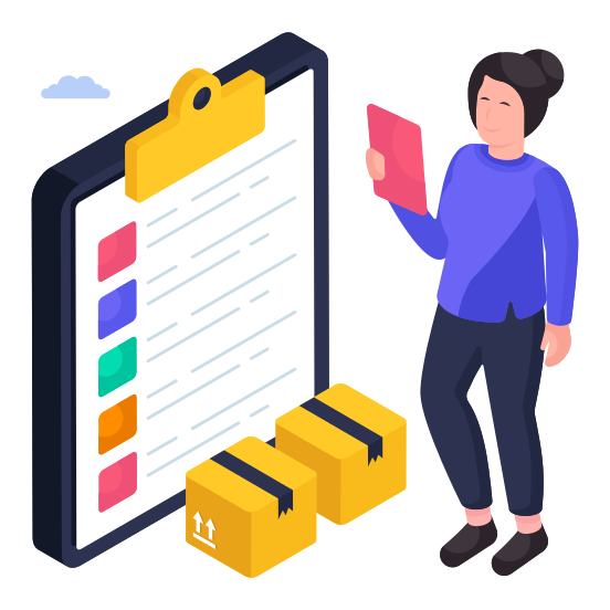 Logistic List, Logistic Plan, Checklist, Todo List, Worksheet illustration