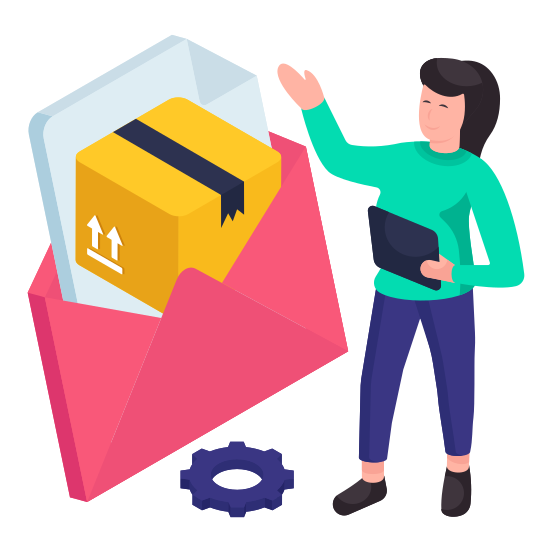 Logistic Mail, Email, Correspondence, Letter, Envelope illustration