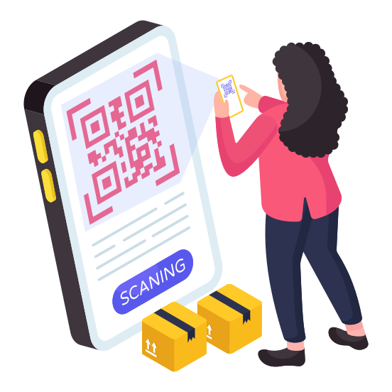 Mobile Barcode, Qr Code, Commerce, Price Code, Price Label illustration