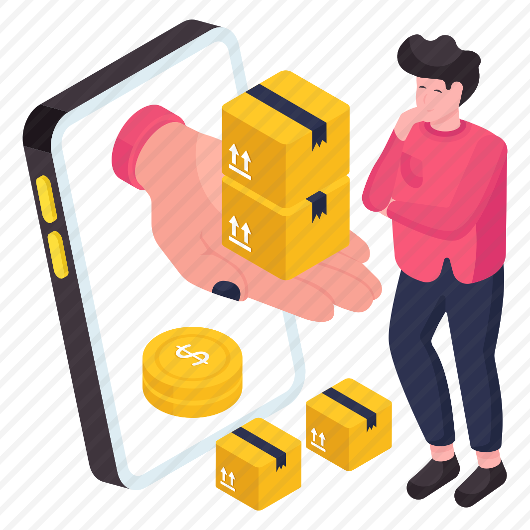 Mobile Parcel, Mobile Package, Online Package, Mobile Delivery, Phone Parcel preview