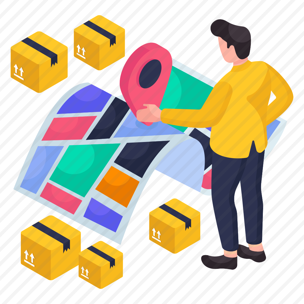 Parcel Location, Parcel Tracking, Package Location, Package Direction, Geolocation preview