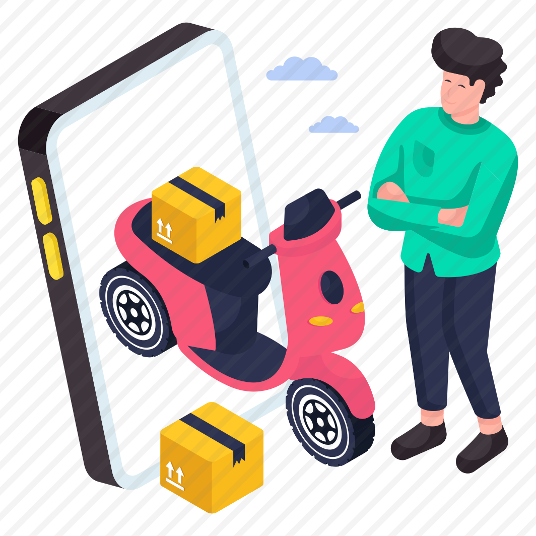 Scooter Delivery, Logistic Delivery, Bike Delivery, Scooter Cargo, Motorbike Delivery preview