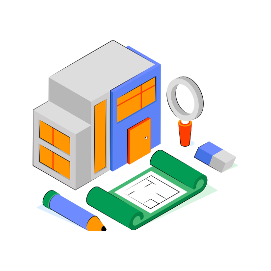 Blueprint, House Plan, House Map, Home Sketch, Building Sketch illustration