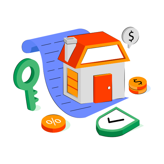 Home Access, Secure Home, Home Security, Home Protection, House Security illustration