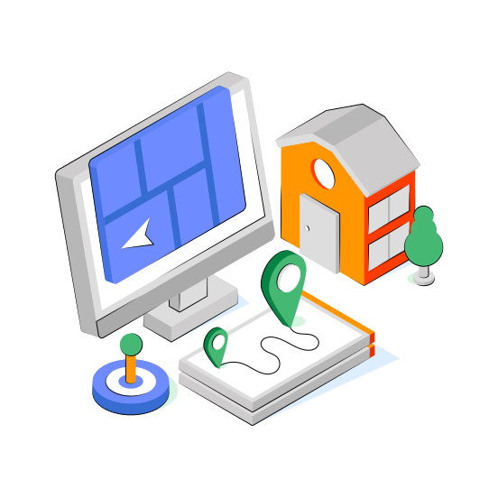 Home Location, House Location, Home Direction, House Direction, Home Navigation illustration