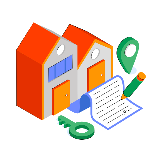 Property Contract, Agreement, Deal, Signature, Doc illustration