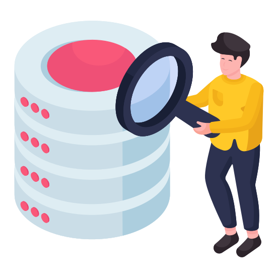Database Analysis, Search Database, Database Exploration, Db Analysis, Db Exploration  illustration