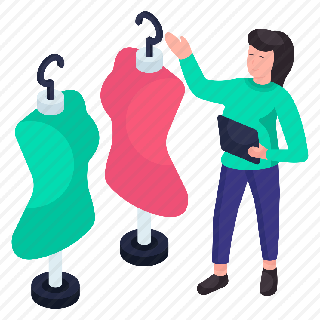 Fashion Designer, Hanging Clothes, Hanging Dresses, Clothes Rack, Ecommerce  preview