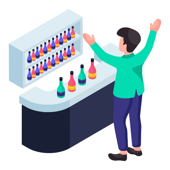Professional Person, Barman, Waiter, Bar Attendant, Bartender  illustration
