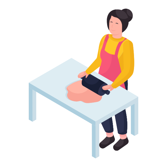 Professional Person, Occupation, Home Chores, Housekeeper, Housewife illustration