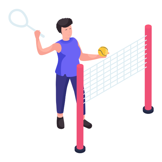 Professional Person, Occupation, Sportsman, Sportsperson, Tennis Player, illustration