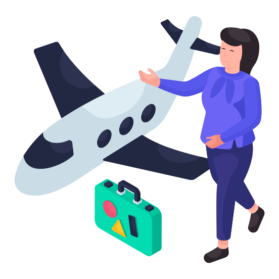 Tourist, Traveler, Air Journey, Visitor, Travel By Air illustration